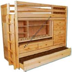 BUNK BED ALL IN 1 LOFT WITH TRUNDLE DESK CHEST CLOSET Paper Plans SO EASY BEGINNERS LOOK LIKE EXPERTS Build Your Own Using This Step By Step DIY Patterns by WoodPatternExpert Image 4