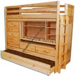 BUNK BED ALL IN 1 LOFT WITH TRUNDLE DESK CHEST CLOSET Paper Plans SO EASY BEGINNERS LOOK LIKE EXPERTS Build Your Own Using This Step By Step DIY Patterns by WoodPatternExpert Image 5