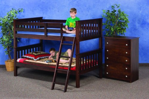 Bunk Bed Twin over Twin Mission-Style in Cappuccino